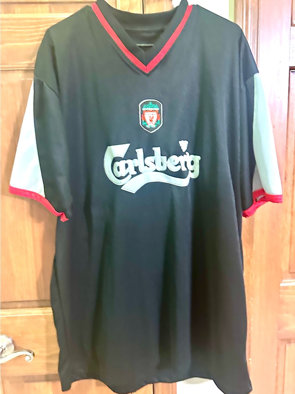 Liverpool Black Jersey with Red and Green Crest